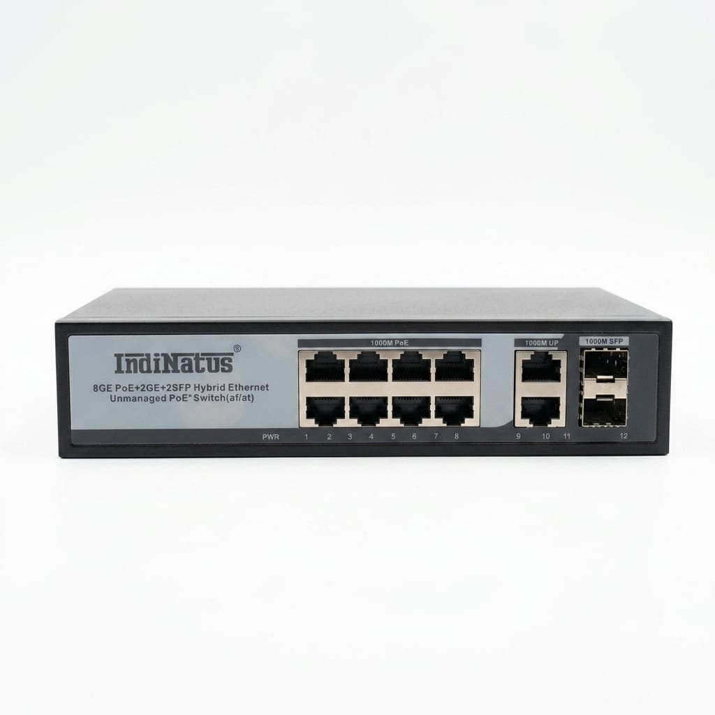 IN-PE1008GT, 8 Port Full Giga PoE Switch IndiNatus® India Private Limited - India Ka Apna Brand, Indian CCTV  Brand,  Make In India CCTV camera, Make in india cctv camera brand available on gem portal, IP Network Camera, Indian brand CCTV Camera 